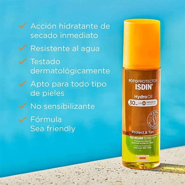 Isdin Hydro Oil Tanning Sunscreen SPF 30, 200 ml - 3