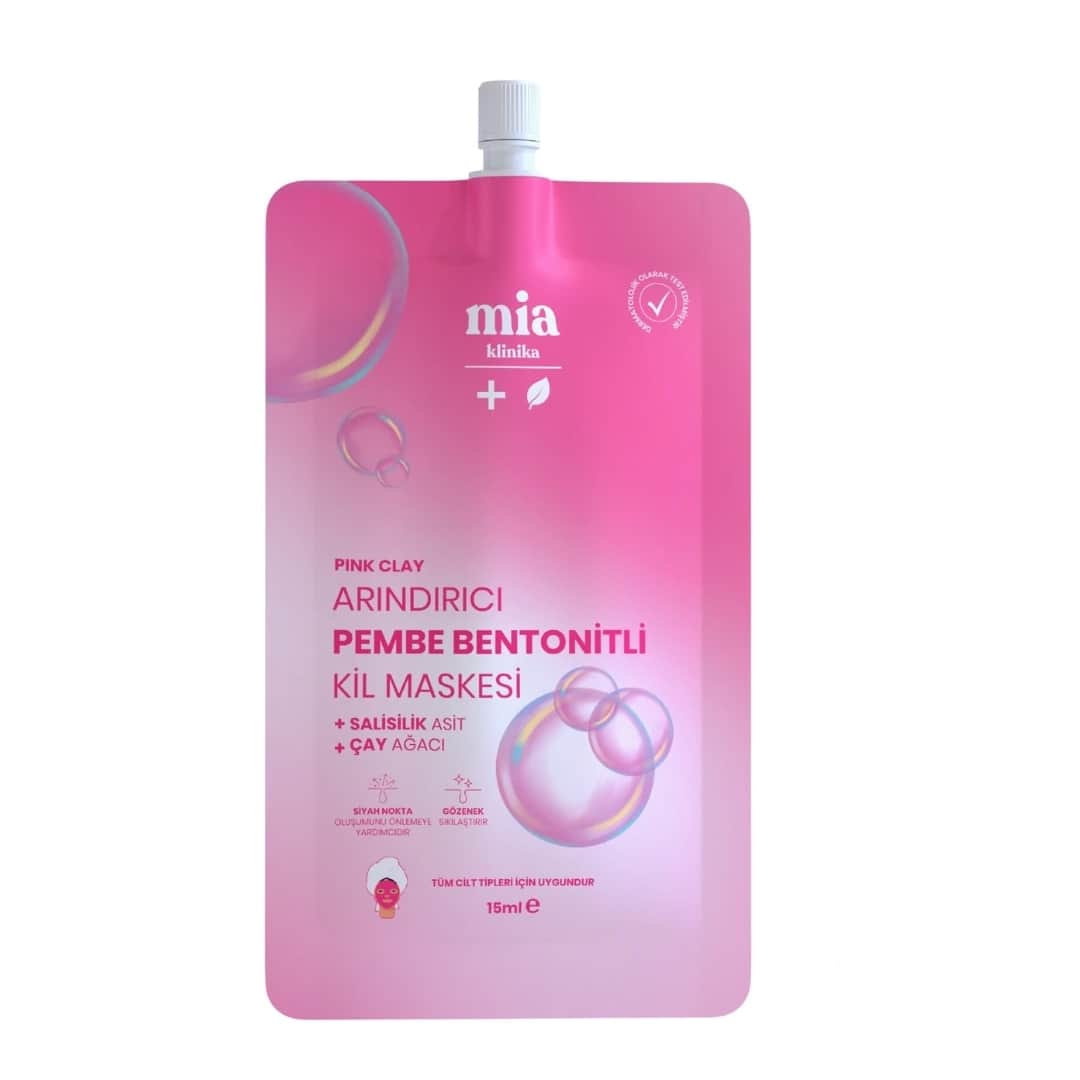 Mia Clinica Pink Bentonite Clay Mask for Blackhead Removal and Pore Tightening - 15 ml - 1