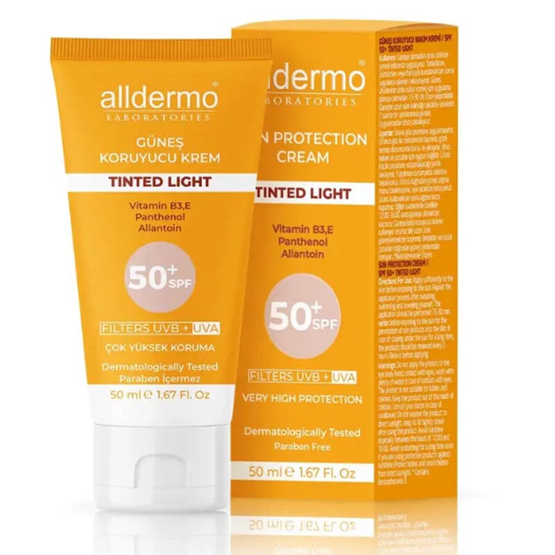 Alldermo Sunscreen Cream Spf50+ 50 ml | Tinted Light