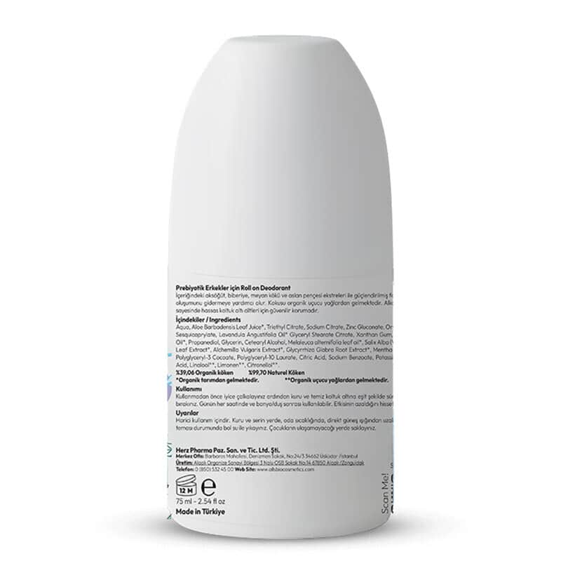 Alls Biocosmetics Organic Prebiotic Roll On Deodorant 75 ml - For Men - 2