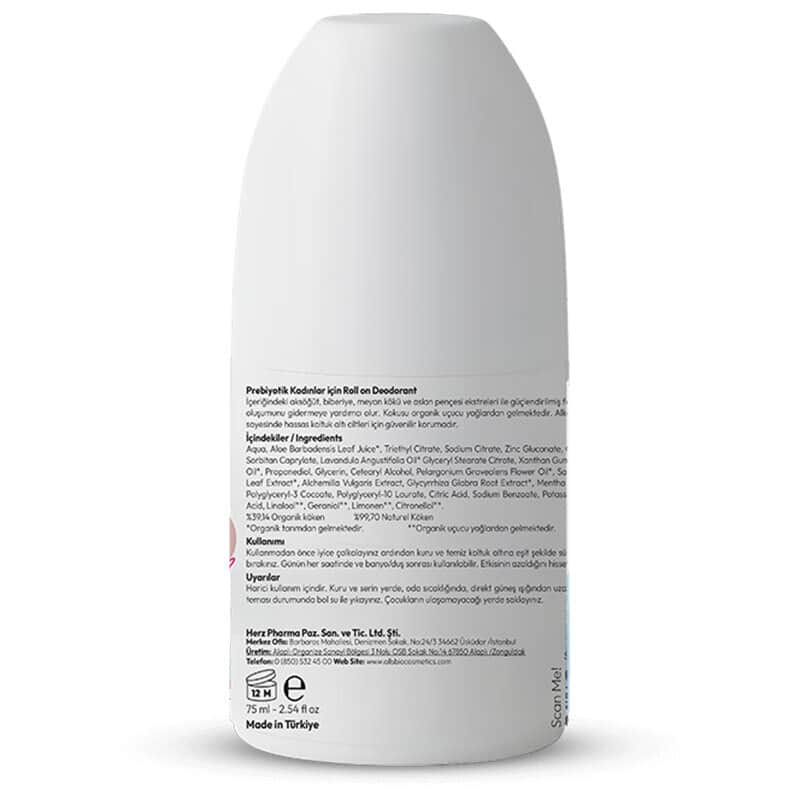 Alls Biocosmetics Organic Prebiotic Roll On Deodorant 75 ml - For Women - 2