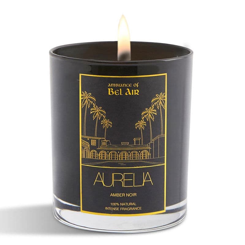 Aurelia Geneve Amber Noir Candle 180g - Luxurious Black Scent