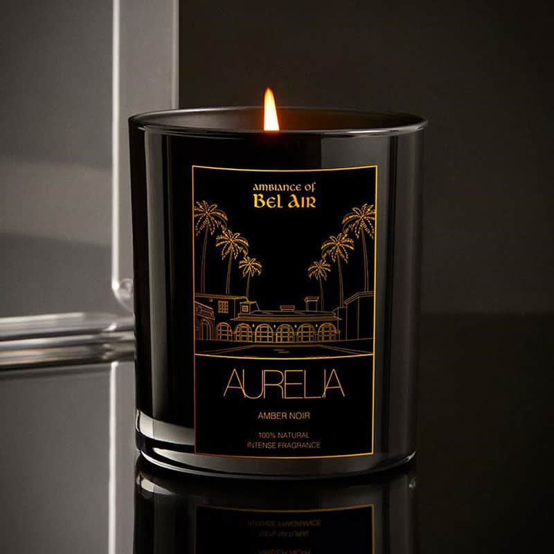 Aurelia Geneve Amber Noir Candle 180g - Luxurious Black Scent - 3