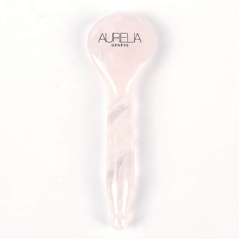 Aurelia Geneve Rose Quartz Spoon Gua Sha Stone for Skincare - 1