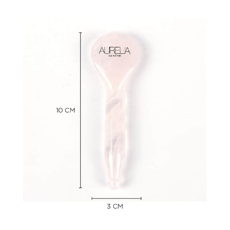 Aurelia Geneve Rose Quartz Spoon Gua Sha Stone for Skincare - 2