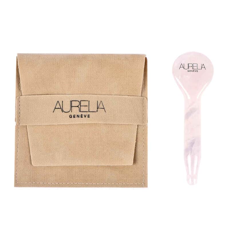 Aurelia Geneve Rose Quartz Spoon Gua Sha Stone for Skincare - 3