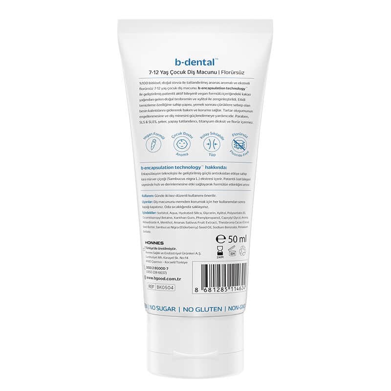 B-good B-dental 7-12 years Old Children's Toothpaste Fluoride-free Pineapple 50 ml - 2