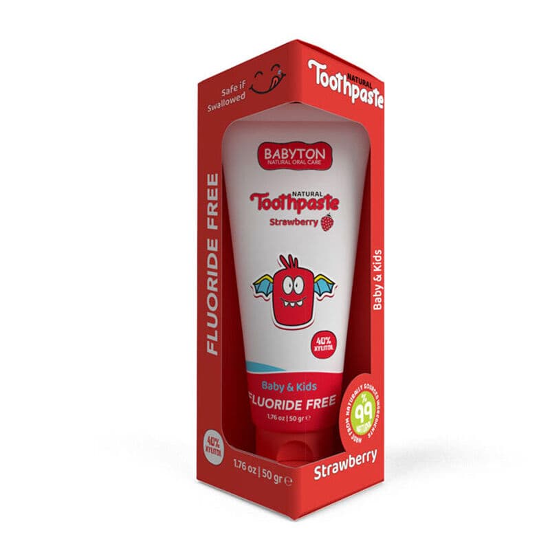 Babyton Organic Toothpaste For Babies And Children Strawberry Flavor 50 gr