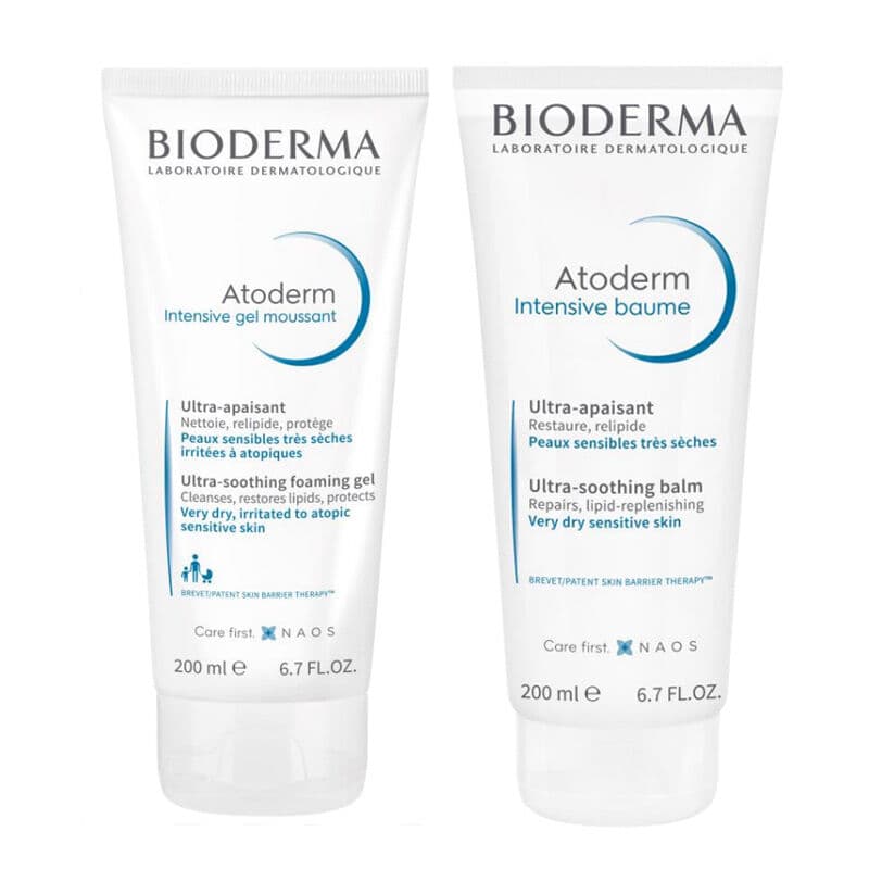 Bioderma Atoderm Intensive Balm And Original Boy Cleanser Set