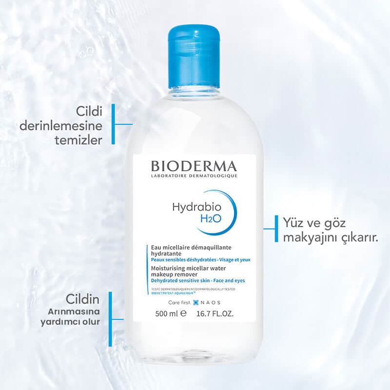 Bioderma Hydrabio H2 o Face And Make-up Remover 500 ml - 4