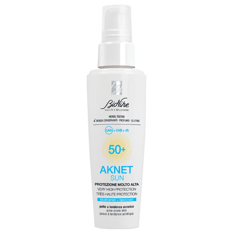 Bionike Aknet Sun Sunscreen Cream Gel Spf50+ 50 ml