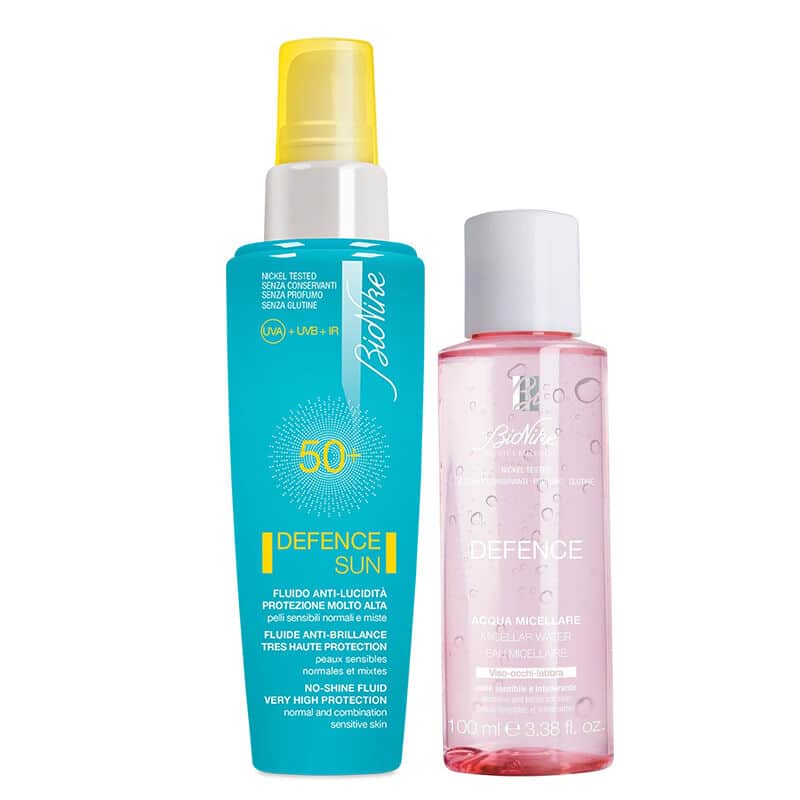 Bionike Defense Sun No Shine Fluid 50 ml + Micellar Water 100 ml Gift - 1