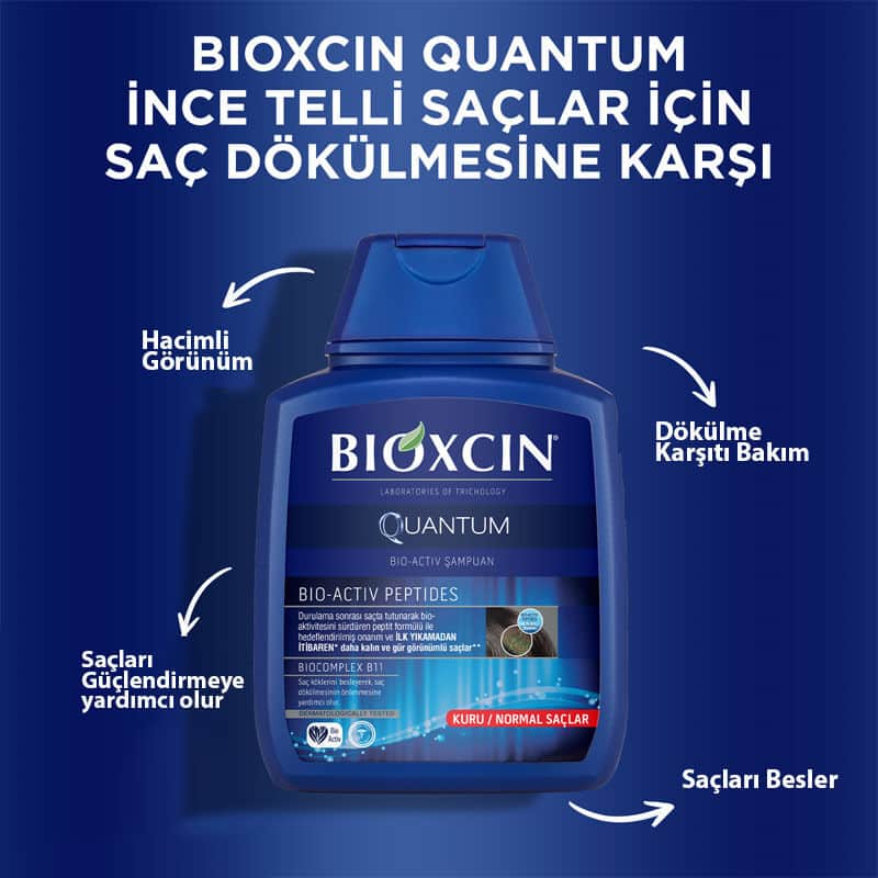 Bioxcin Quantum Anti Hair Loss Shampoo For Dry To Normal Hair 3 x300 ml - 4
