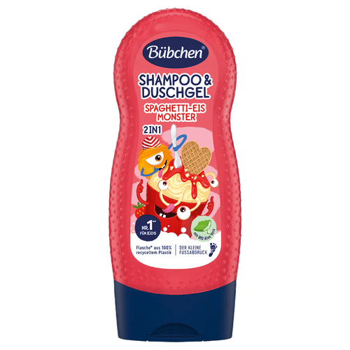 Bübchen Kids Shampoo And Shower Gel 2 in 1 spaghetti Ice Cream Monster 230 ml