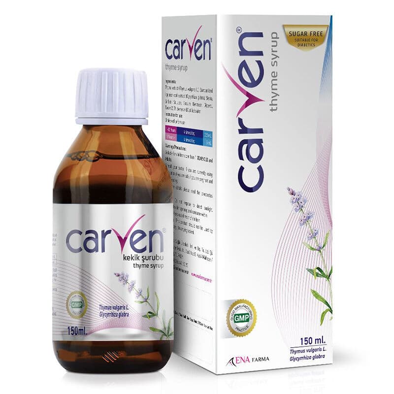 Carvens Thyme Syrup Sugar Free 150 ml