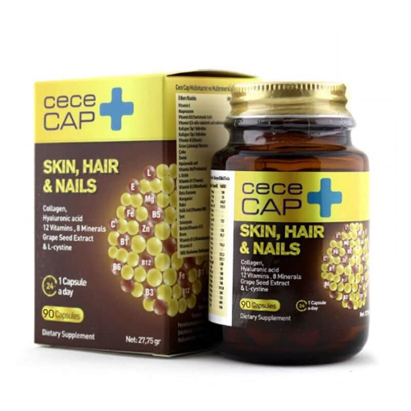 Cececap Skin Hair Nails Food Supplement 90 capsules - 1