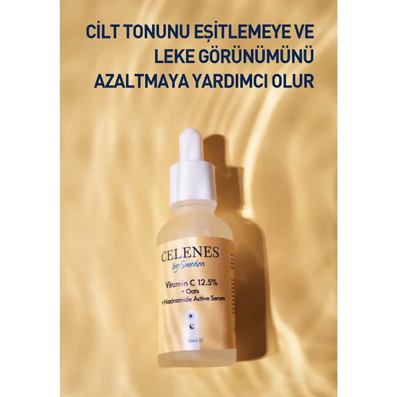 Celenes By Sweden Vitamin C 25 + Oat Milk Niacinamide Active Serum 30 ml - 4