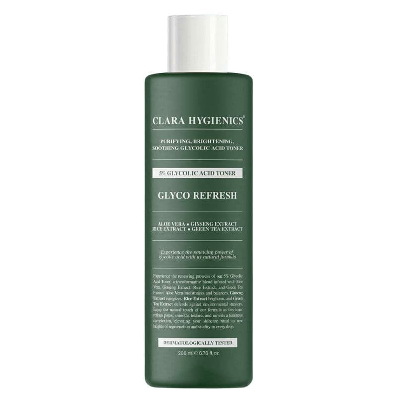 Clara Hygienics Glyco Refresh 5% Glycolic Acid Anti-spot Vegan Face And Body Toner 200 ml