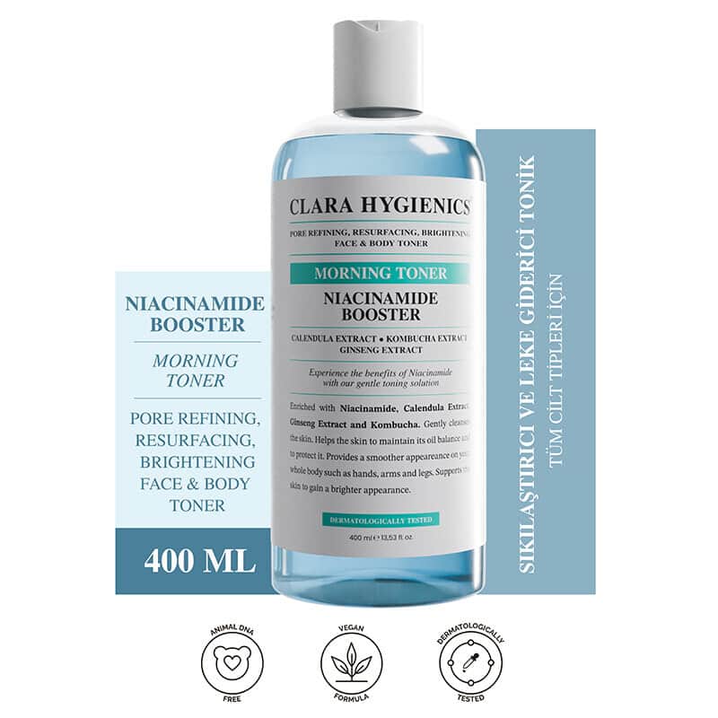 Clara Hygienics Niacinamide Booster Firming Face And Body Toner 400 ml - 2