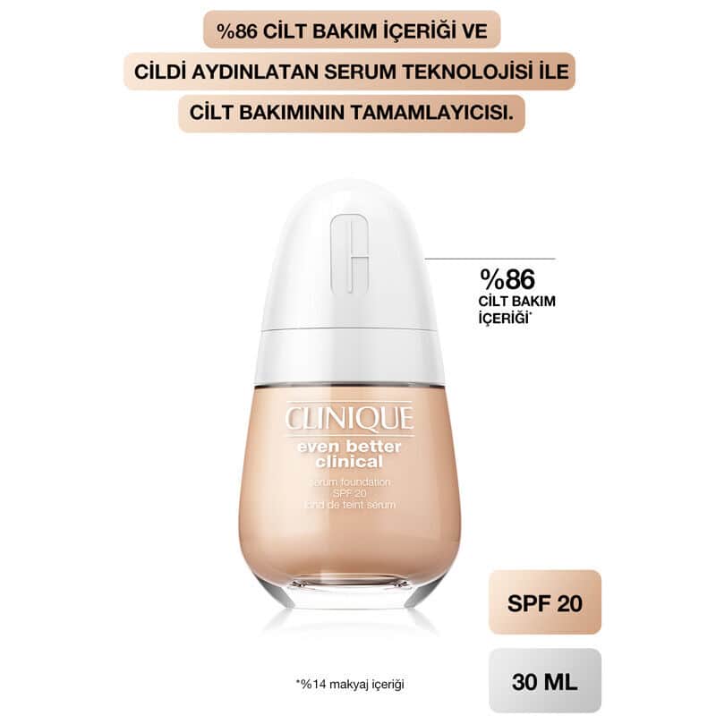 Clinique Even Better Clinical Serum Foundation Spf 20 cn 08 linen 30 ml - 4