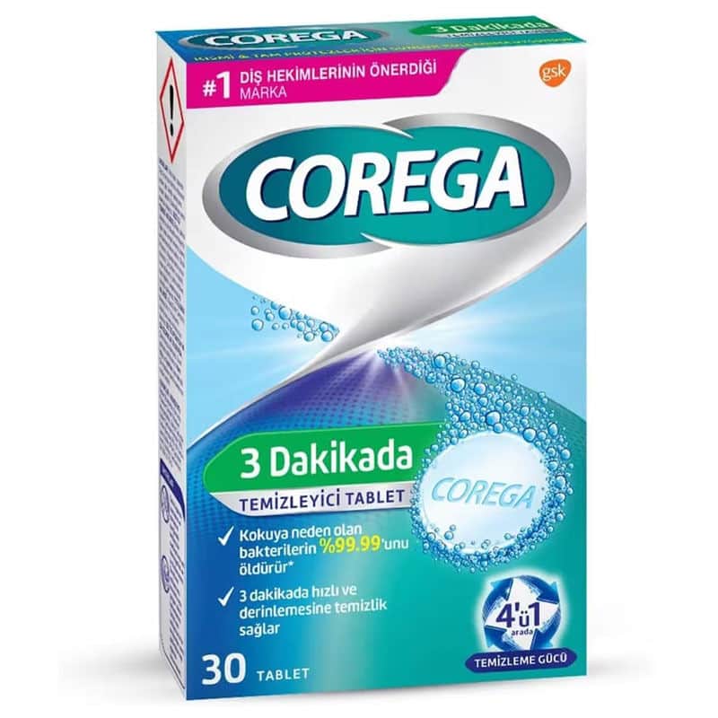 Corega Denture Cleaner Tablet (30 tablets) - 1