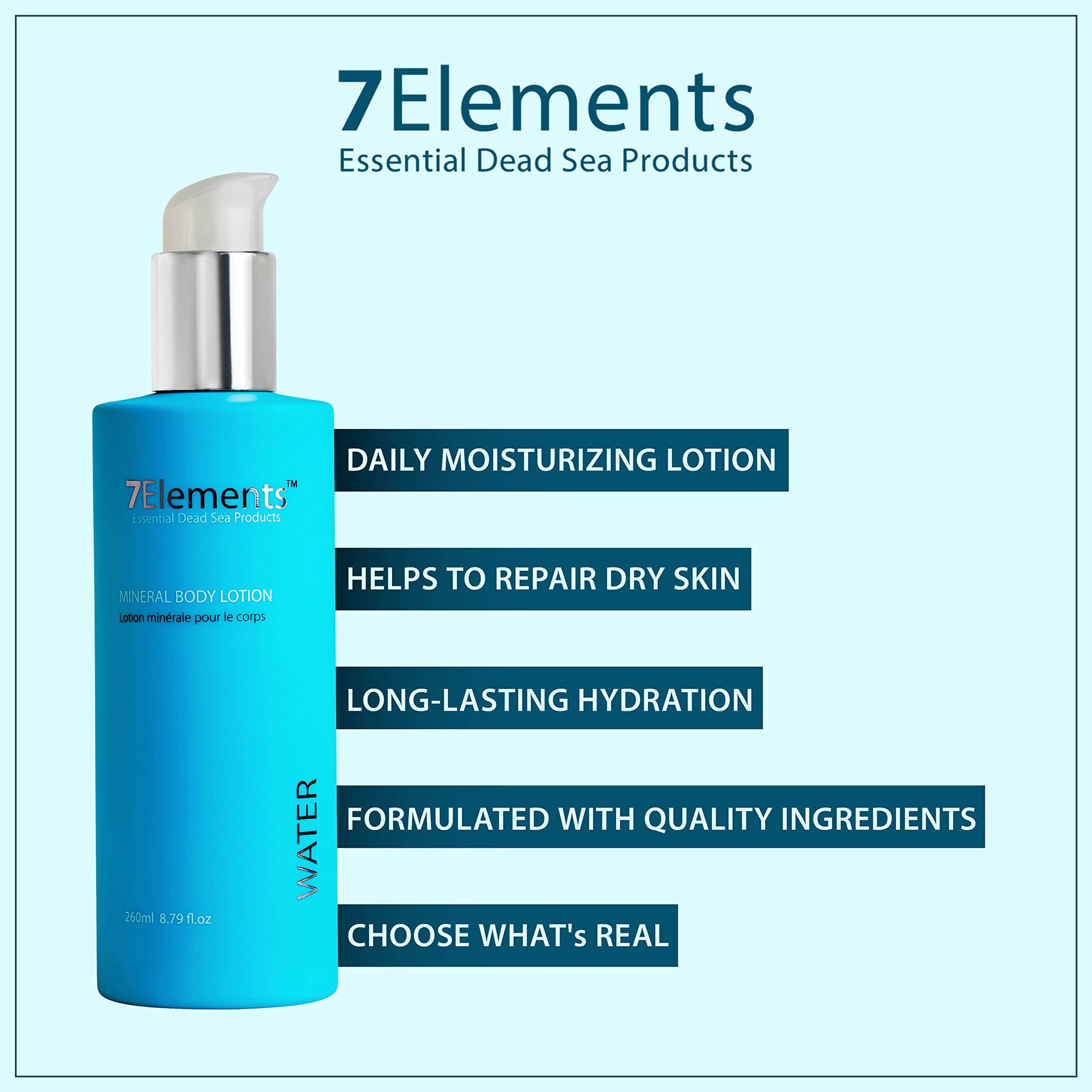 Dead Sea Daily Moisturizing Body Lotion for Dry Skin - by 7 Elements 260 ml - 4