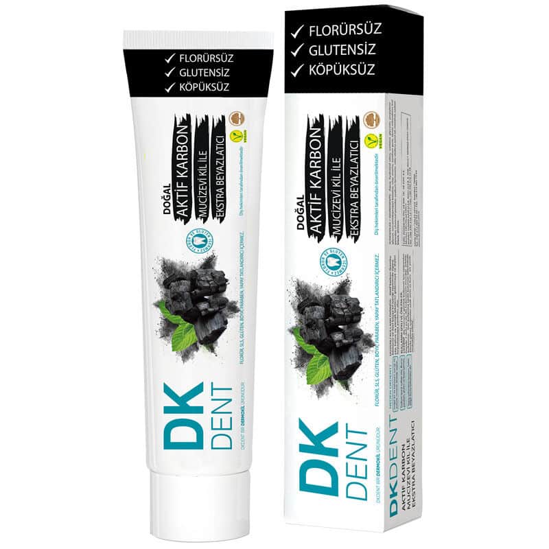 Dermokil Dk Dent Activated Carbon & Clay Whitening Toothpaste 75 ml - 1