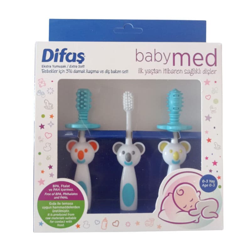 Difaş Babymed Blue Palate Scratching And Dental Care Set