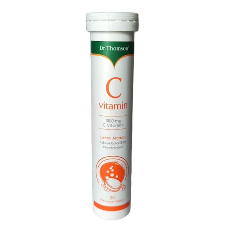 Dr.Thomson Vitamin C Lemon Flavor 1000 mg 20 effervescent Tablets - 1
