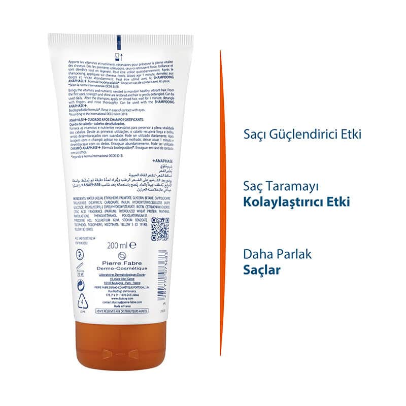 Ducray Anaphase+ Strengthening Conditioner 200 ml - 4