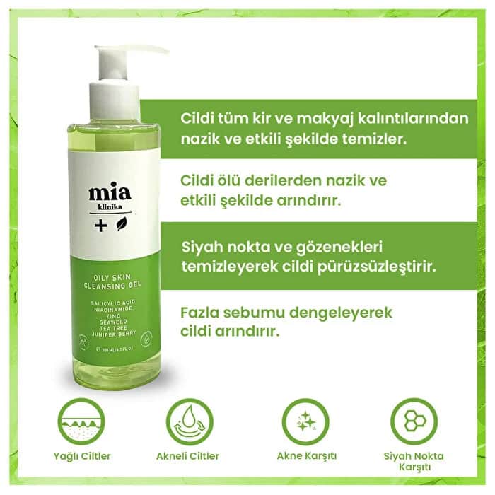 Mia Klinika Face Wash Gel For Oily And Acne Skin 200 ml - 5