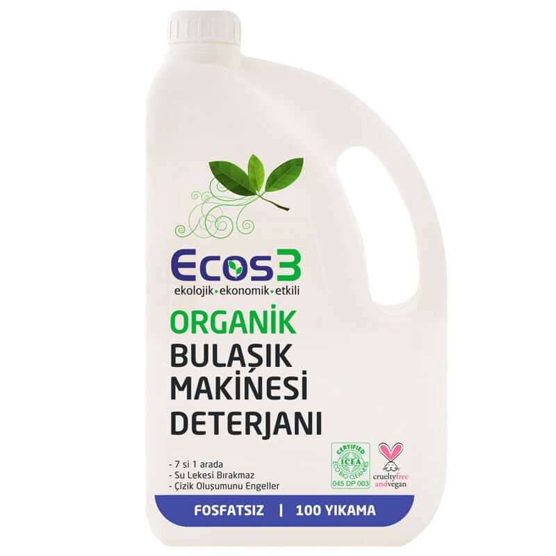 Ecos3 Eco-Friendly Dishwasher Detergent 2500ml - Powerful Clean - 1