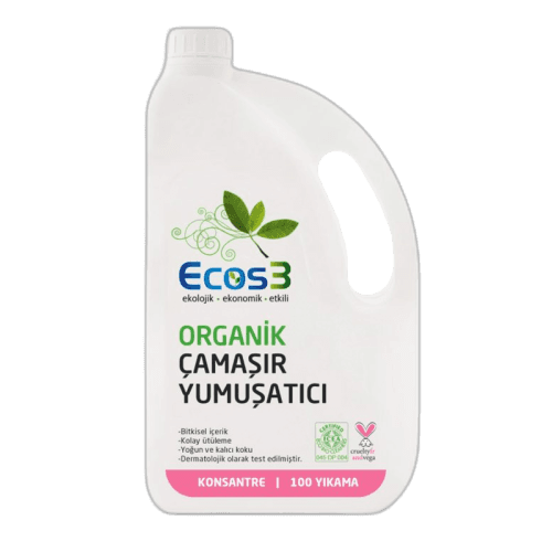 Ecos3 Organic Fabric Softener 2500ml - 100 Washes, Eco-Friendly - 1