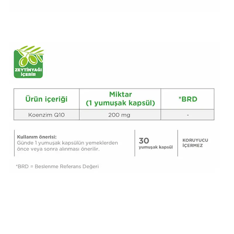 Dynavit Coenzyme Q-10 200 mg 30 soft Capsules - 2