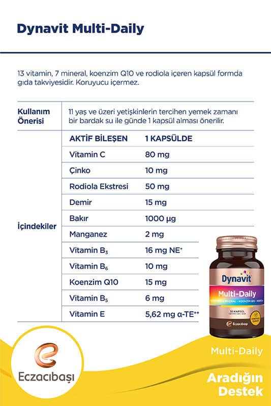 Eczacbaşı Dynavit Multi Daily 30 capsules - 3