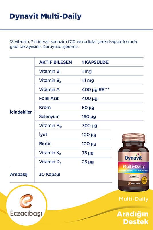 Eczacbaşı Dynavit Multi Daily 30 capsules - 4
