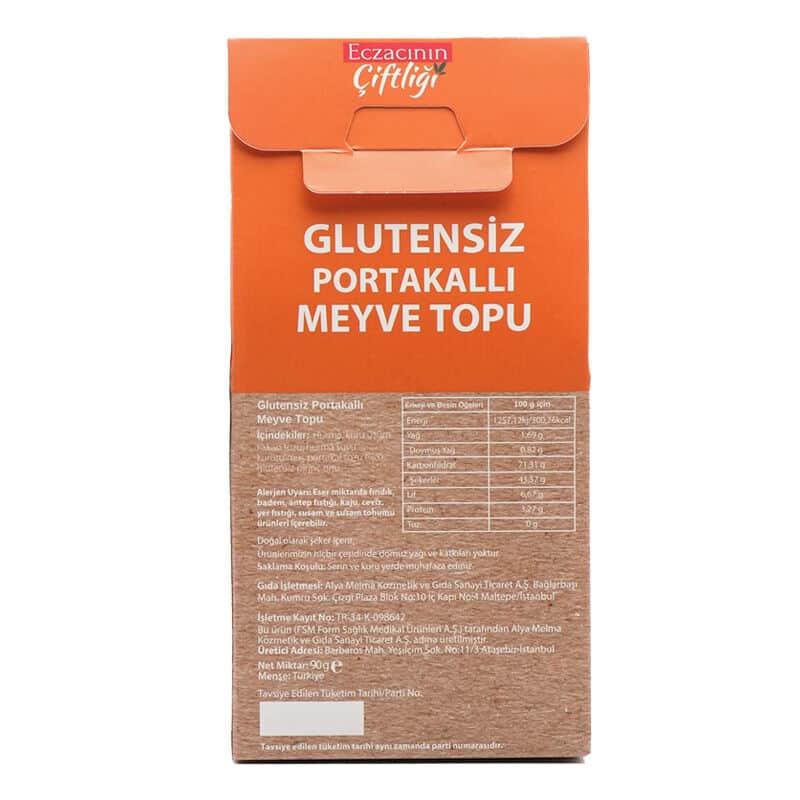 Eczacının Çiftliği Apothecary's Farm Gluten Free Orange Fruit Ball 90 gr - 3