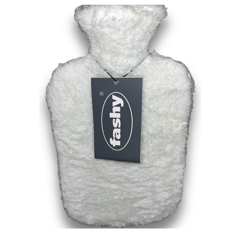 Fashy White Plush Covered Hot Water Bag Termofor - 2 l - 1