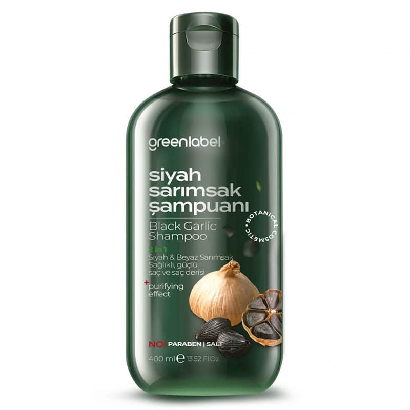Greenlabel 2 in 1 white And Black Garlic Shampoo 400 ml - 1