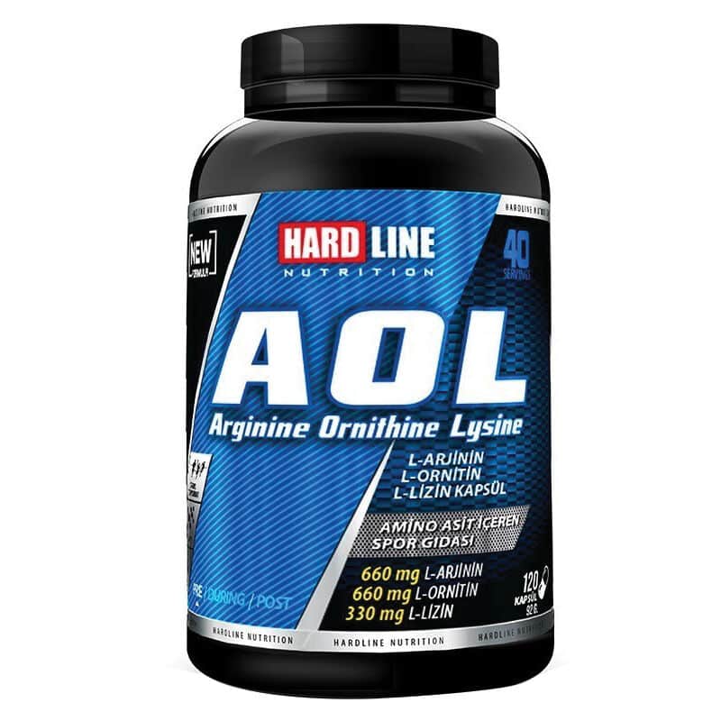 Hardline Aol Arginine Ornithine Lysine 120 capsules - 1