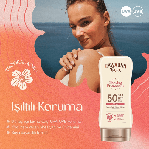 Hawaiian Tropic SPF50 Glowing Sunscreen Lotion 180ml - 3