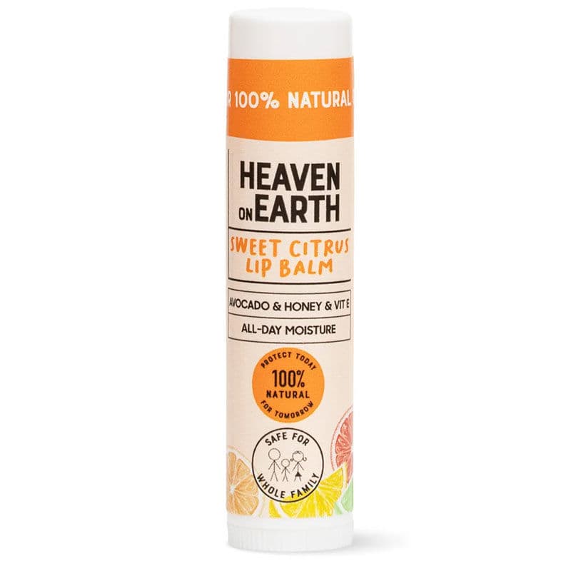 Heaven On Earth 100% Natural And Organic Lip Balm 5 gr - Sweet Citrus
