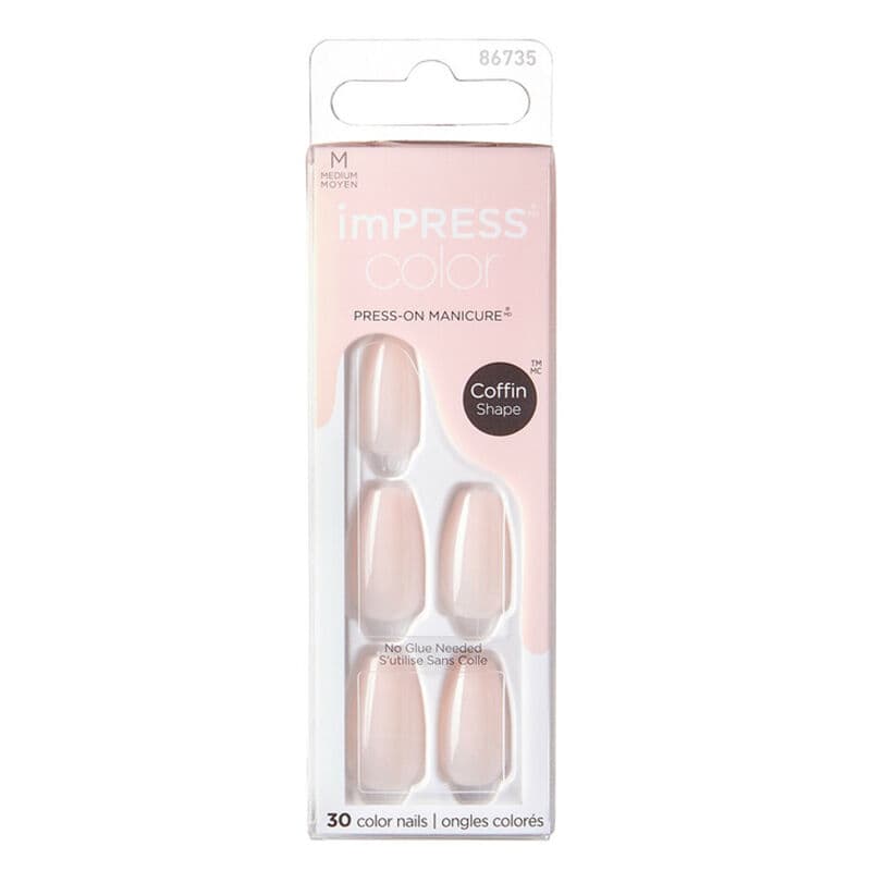 Impress Color Medium Coffin Shape Nails False Nails 86735