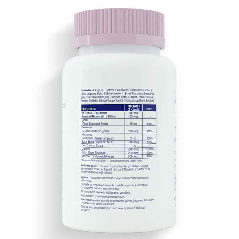 Inatura Moni Trace Biotin And Horsetail Extract Multivitamin 60 herbal Capsules - 3