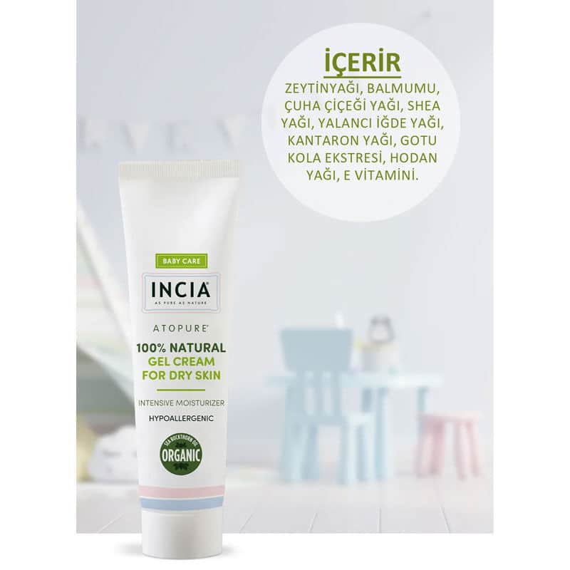 Incia 100% Natural Gel Cream For Dry Skin 60 ml - 2
