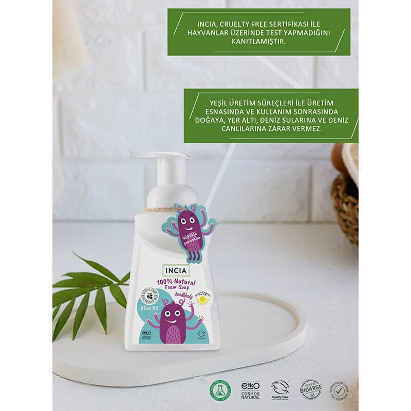 Incia Olive Oil Natural Foam Soap For Children 200 ml - 2