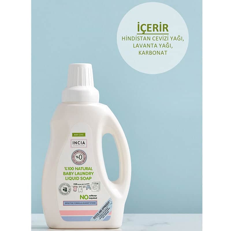 INCIA Natural Baby Laundry Detergent, 750ml - Eco-Friendly Clean - 4