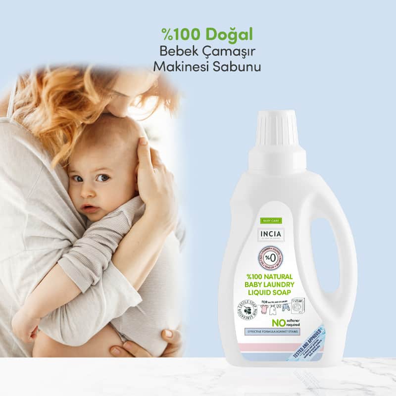 INCIA Natural Baby Laundry Detergent, 750ml - Eco-Friendly Clean - 3