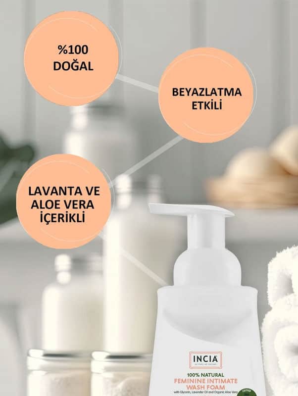 Incia Natural Intimate Washing Foam 200 ml - 3
