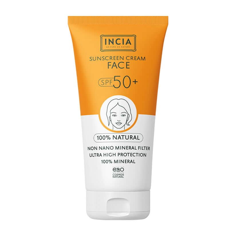 Incia 100% Natural Sun Cream For Face 50 spf 50 ml - 1